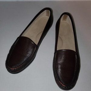 SAS Tripad Comfort dk brn slip on flat loafer shoe
